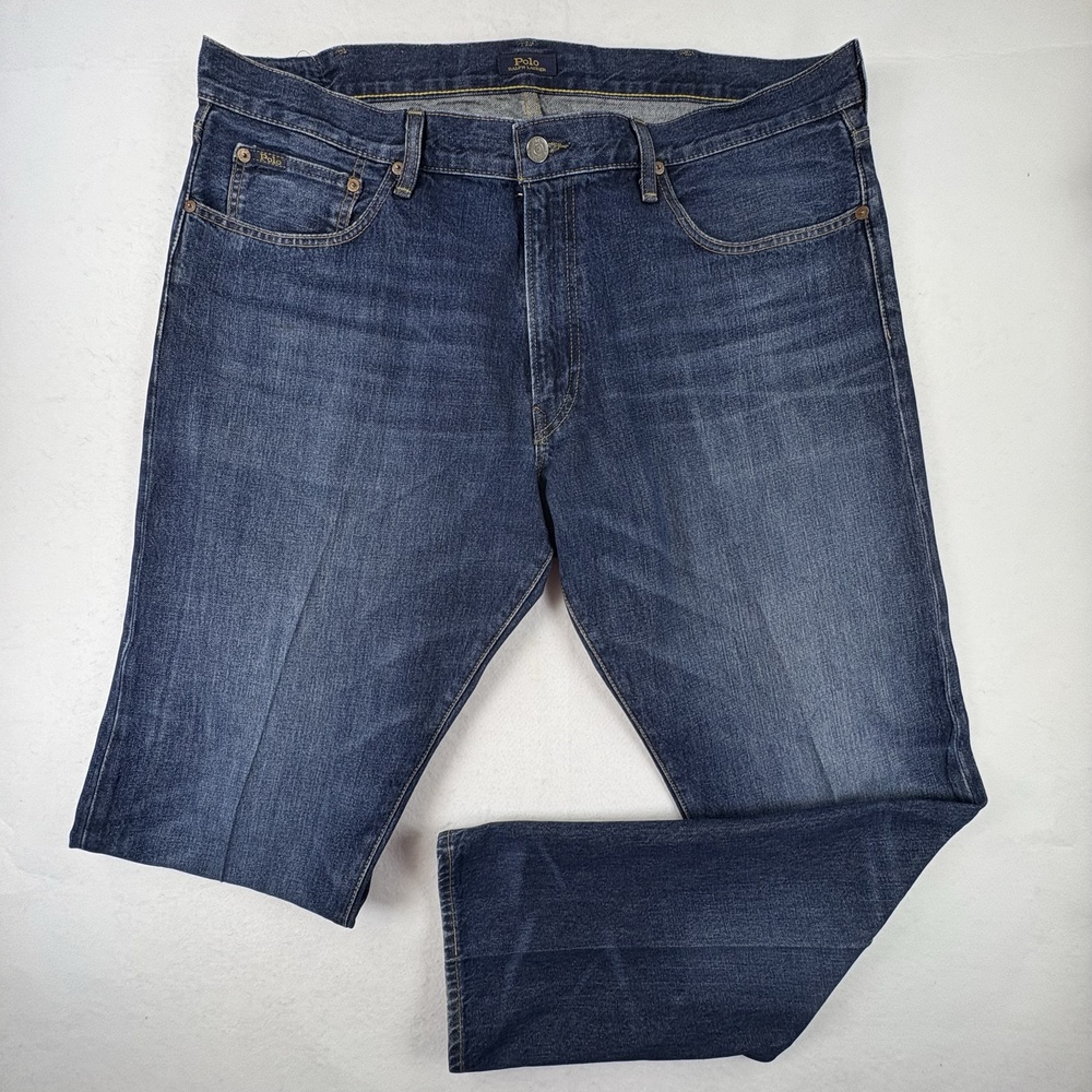 Polo Ralph Lauren Hampton Relaxed Straight Jeans Mens 38 Blue Medium Wash Denim